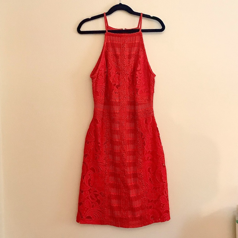 Topshop red mini dress